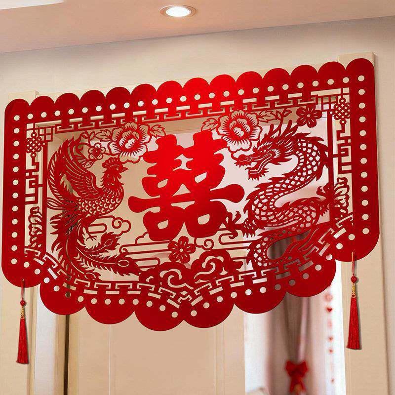 结婚房门门头装饰婚房布置套装男方女方卧室婚礼喜字门贴婚庆用品