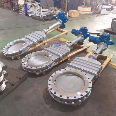 PZ973X-10P双法兰不锈钢电动刀闸阀DN400调节型电动刀闸阀DN350