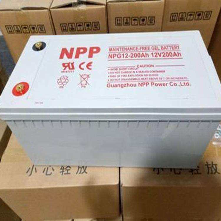 耐普蓄电池NPG12-200Ah 12V200ah太阳能光伏发电基站机房用电池