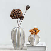 现代风仿真水果工艺品小口花瓶创意陶瓷干花花插家居生活园艺摆饰