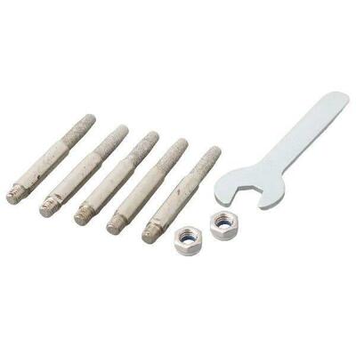 5pcs Diamond Coated Grinding Head Cylindrical Burr Chainsaw