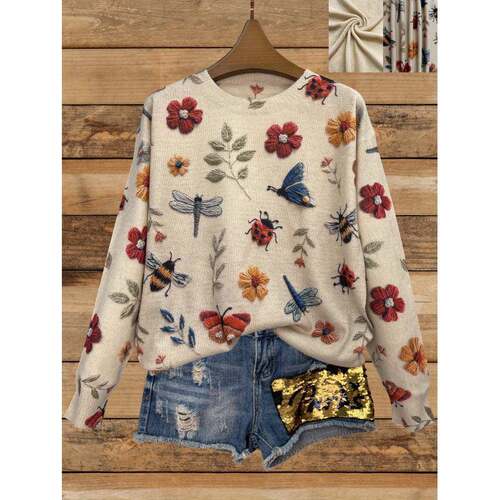 N 71886 3D printed women's sweater 3D 印花女士毛衣