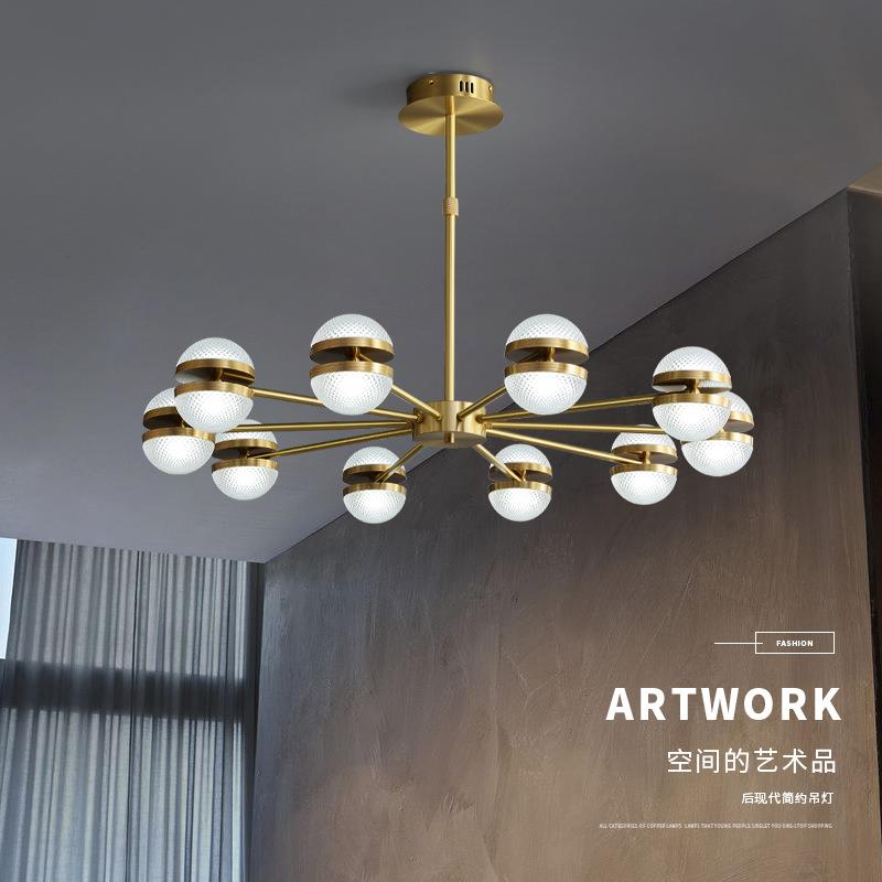 2021年新款全铜陶瓷小户型吸顶式客厅灯现代简约卧室欧式主卧吊灯