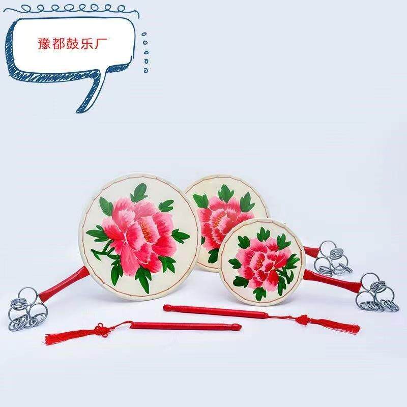 新款直销扇子鼓扇鼓手鼓彩绘扇子鼓京西太平女儿鼓舞蹈道具秧歌鼓