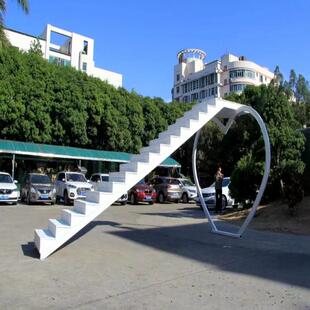 云端景观天梯户外打卡爱情装置道具景区拍照网红天梯道具浪漫天梯