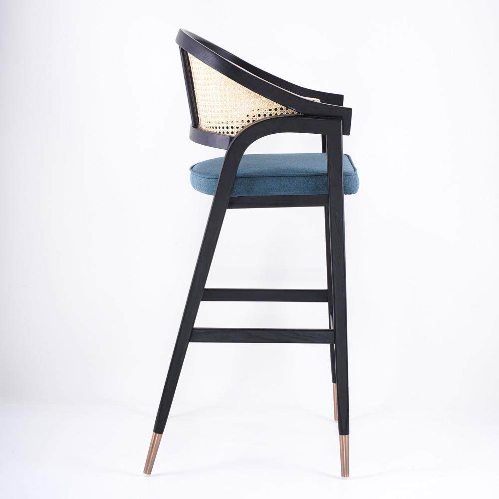 简约北欧现代实木吧椅高脚凳子设计师创意时尚酒吧椅岛台怀旧复古