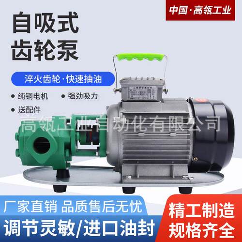 自吸式不锈钢液压油泵齿轮泵220v380v防爆粘稠度机油柴油食用油