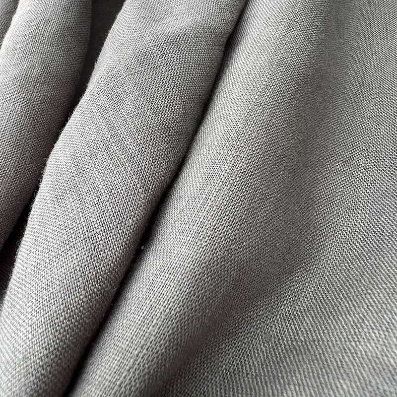 101染色亚麻布 14*14亚麻面料 轻薄透气 上衣服装面料