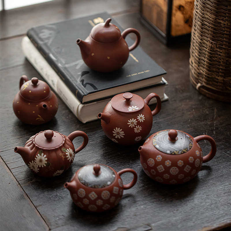紫砂壶孔合集墨烫金壶功夫文人过滤茶具泡茶球泥己原矿家用朱器,餐饮具,茶壶,淘宝优惠券,粉丝福利购,淘宝优惠卷