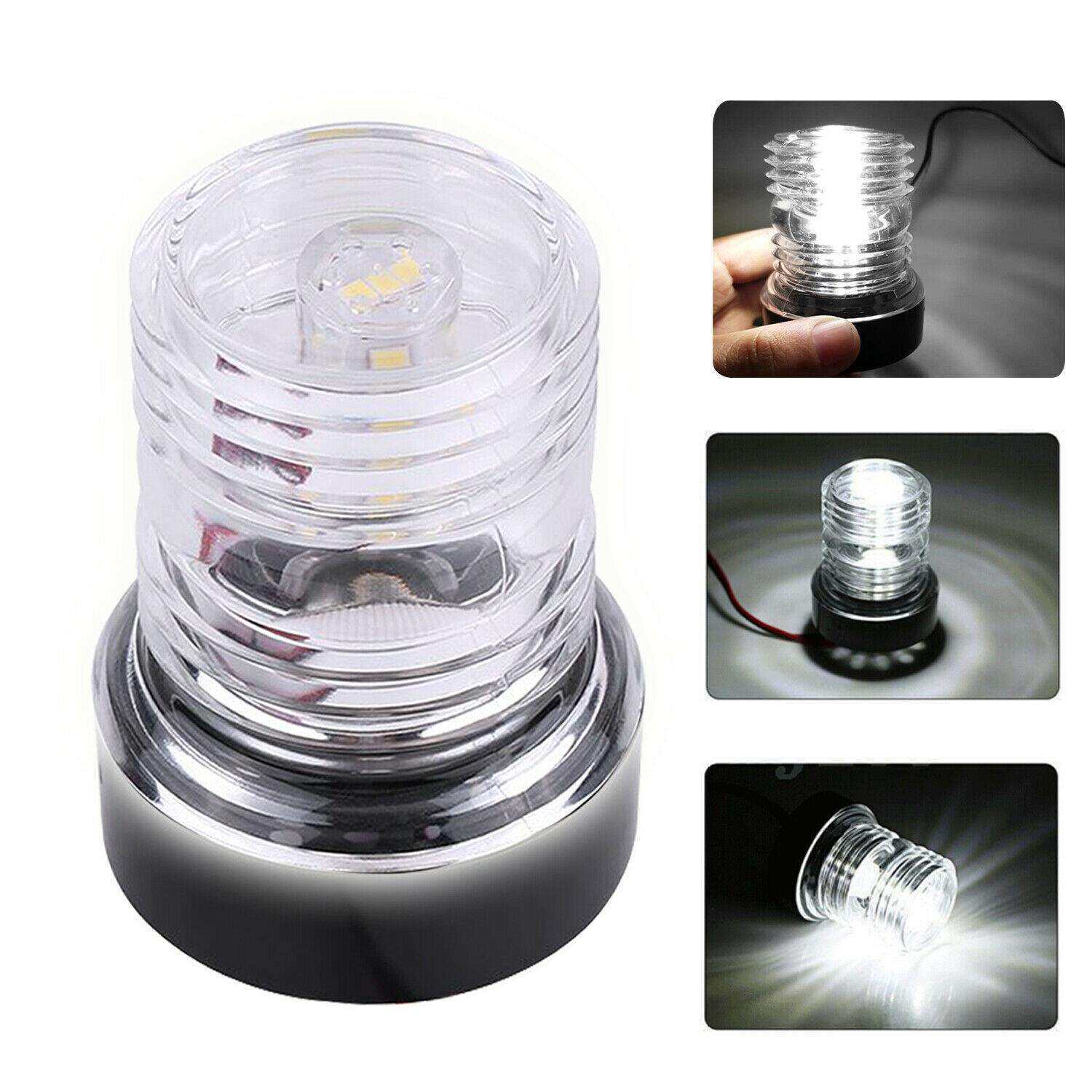 LED船用360度环照灯透明塑料底座舷灯LED/钨丝游艇灯小艇照明灯指
