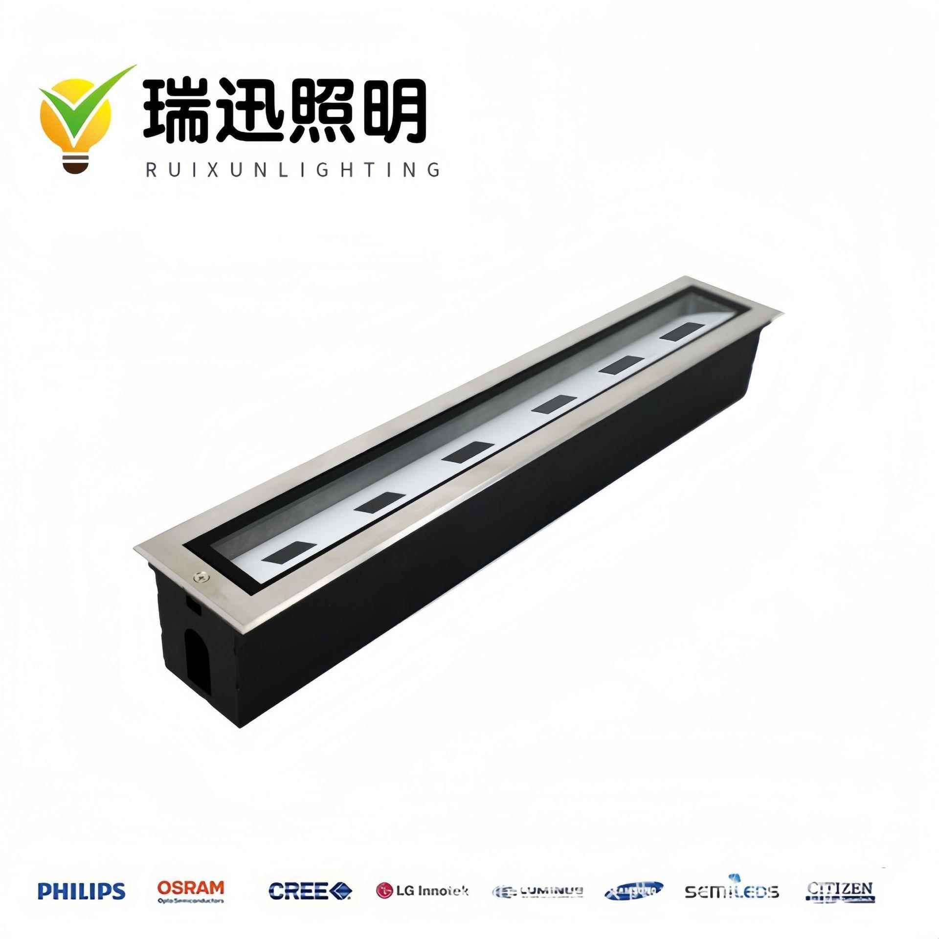 6W9W12W18W24W户外防水LED大功率长条埋地灯 公园条形偏光埋地灯