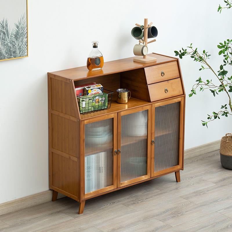 餐边柜茶水柜酒柜客厅靠柜家用实木简架838约厨房橱墙碗柜置物储