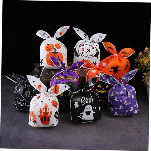 Halloween gift bag Candy rabbit ears plastic bag 50pcs糖果袋