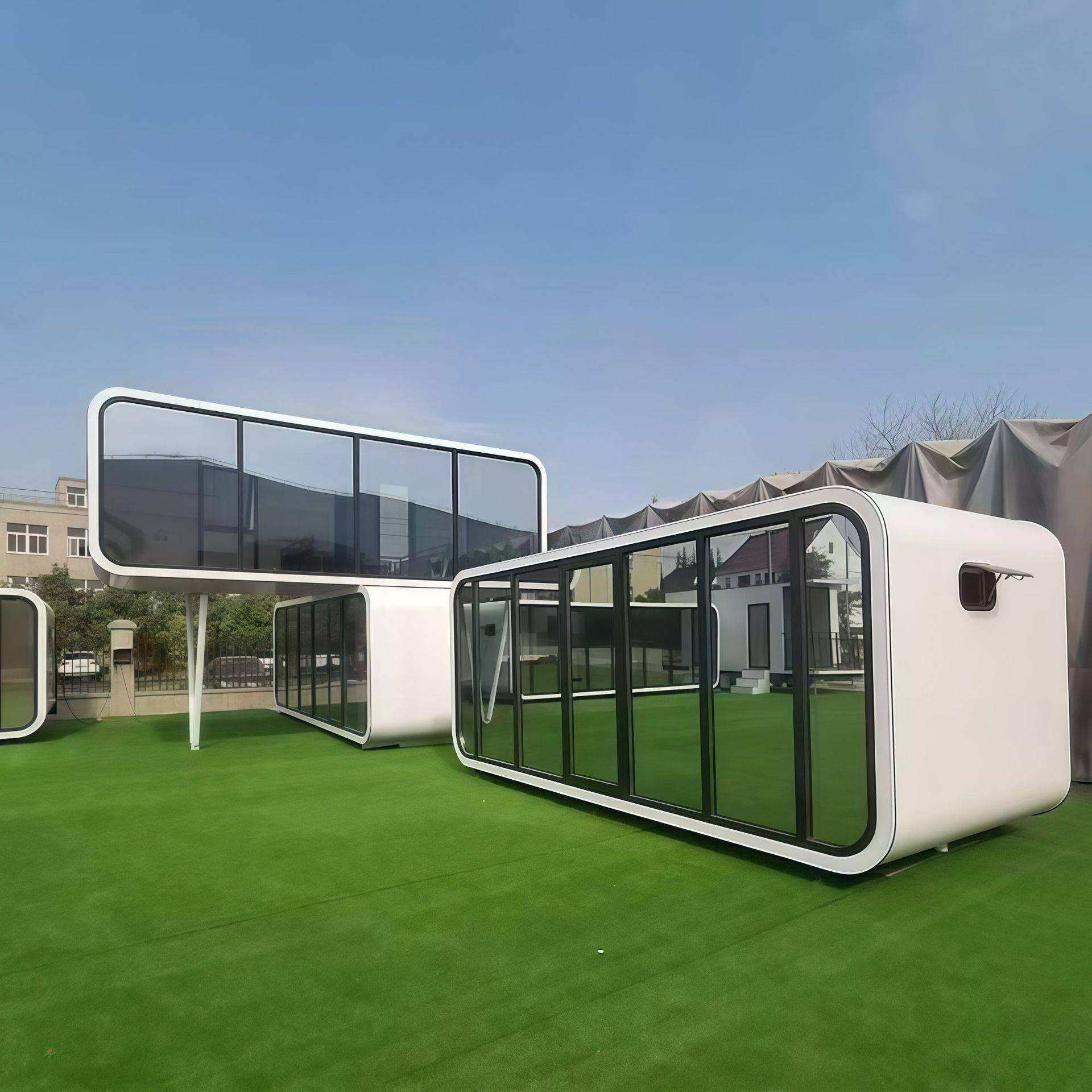 钢结构阳光房擎天柱太空舱支持可定集装箱可移动办公住宅宅苹果舱