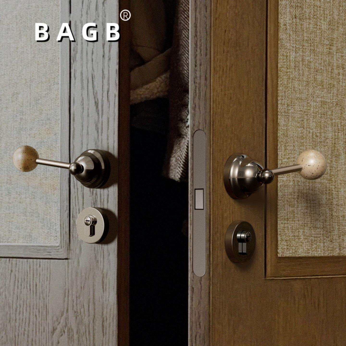 BAGB可爱创意装洞石门锁叮叮当洞内室吸磁静音门把手饰卧室家用房