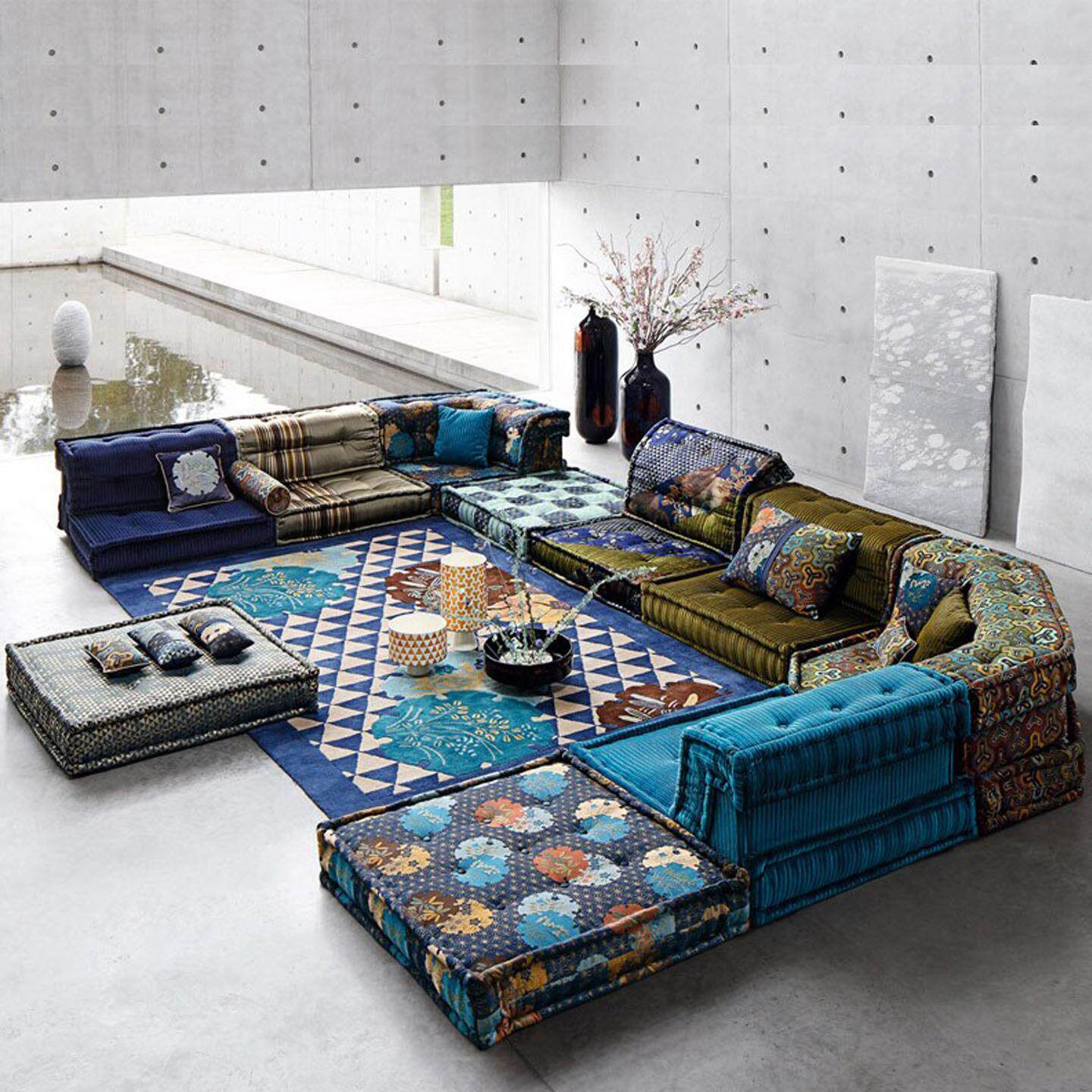 2025米兰新款沙发北欧轻奢简约设计师款品牌异形艺术布艺麻将沙发