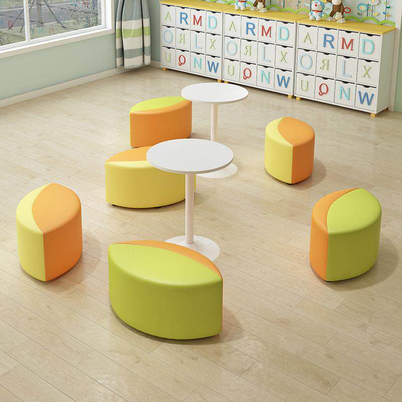 幼儿园游戏区培训机构早教中心休息异形创意个性工作室沙发组合凳