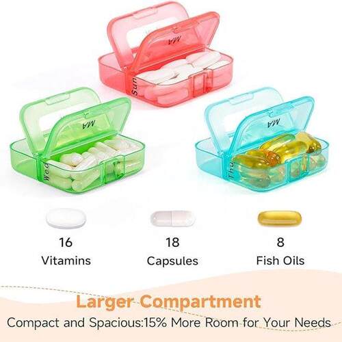 Weekly Pill Organizer Case Box Medicine Fish Oils Vitamin