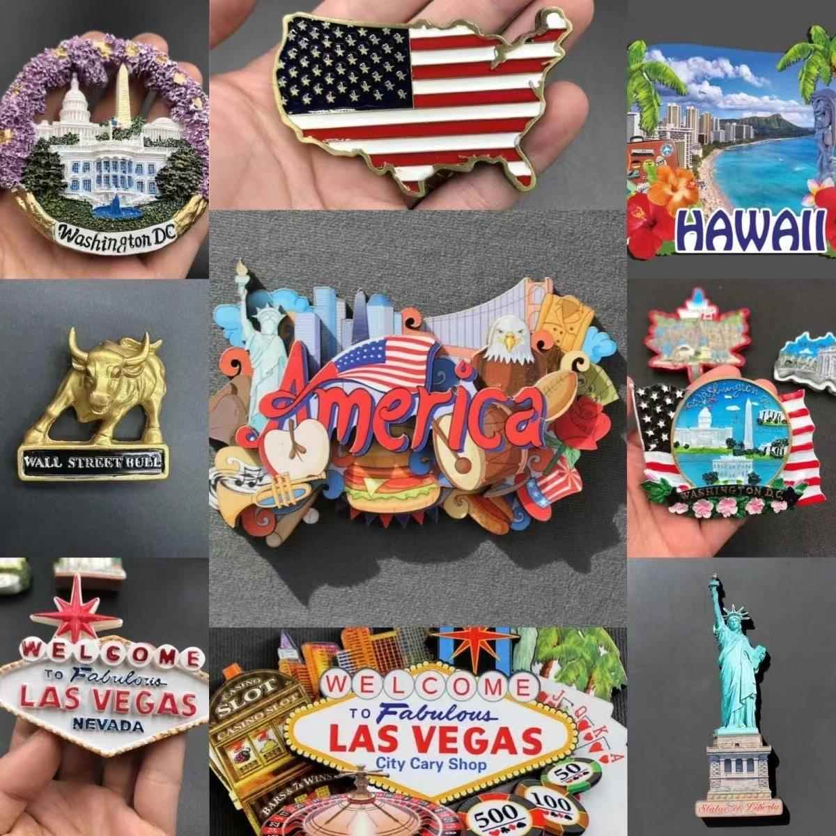 美国冰箱贴旅游纪念纽约洛杉矶夏威夷波斯顿refrigerator magnet