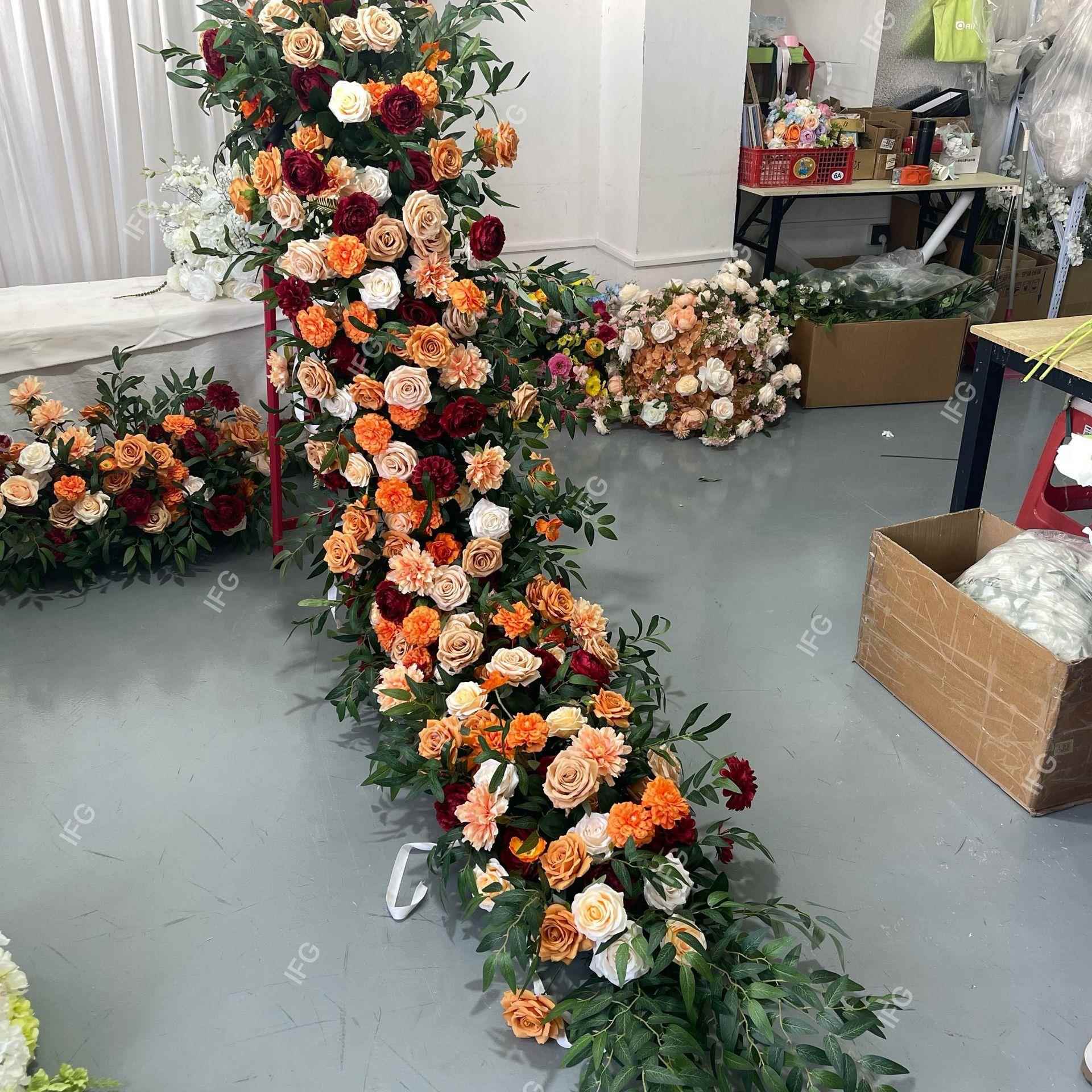 IFG新款婚庆花艺场景布置花架户外草坪婚礼跨境仿真花