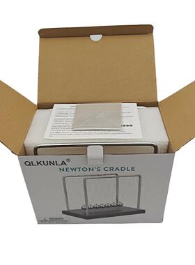 五球七球黑色木底座牛顿摆球不锈钢永动球混沌摆碰碰撞球创意摆件