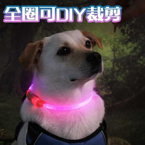 laroo莱诺狗狗发光项圈宠物夜间遛狗夜行灯大型犬防丢失小狗脖圈