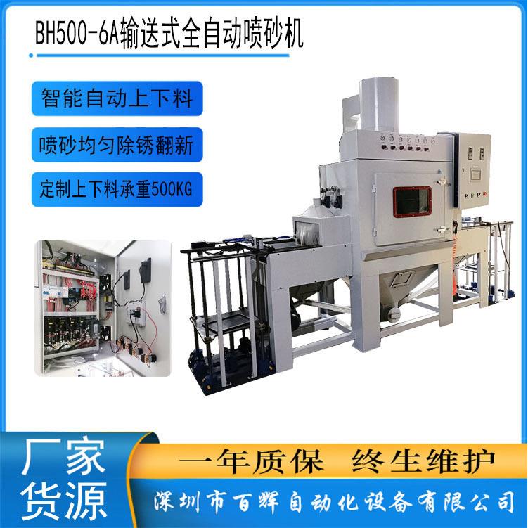 深圳厂家非标设计输送式自动喷砂机自动上下料喷砂机智能喷砂设备