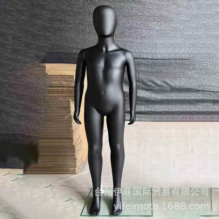 塑料模特黑色人体模特橱窗儿童模特服装店全身模特服装模特展示架