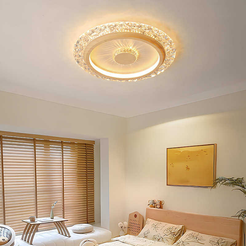 简约卧室吸顶灯主智能间卧房奢法式护眼轻中古灯现代灯具大气水晶,家装灯饰光源,智能吸顶灯,淘宝优惠券,粉丝福利购,淘宝优惠卷