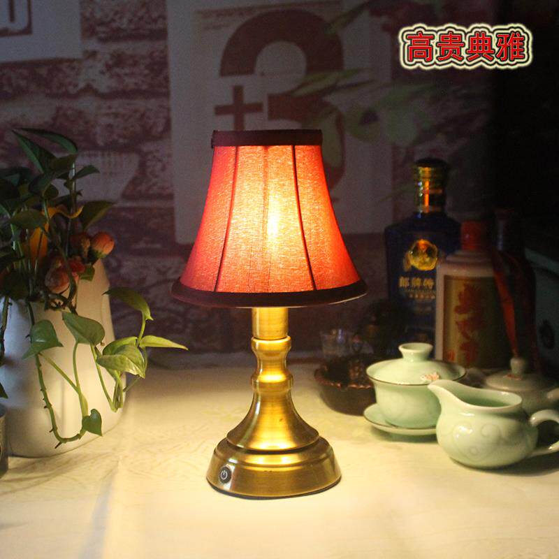 高档洲古典无障欧碍豪创意酒台灯Led可华充电台灯夜灯餐厅咖啡吧