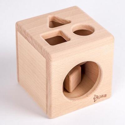 Kids Wooden Shape Sorter Cube Educational Montessori Toys Gi