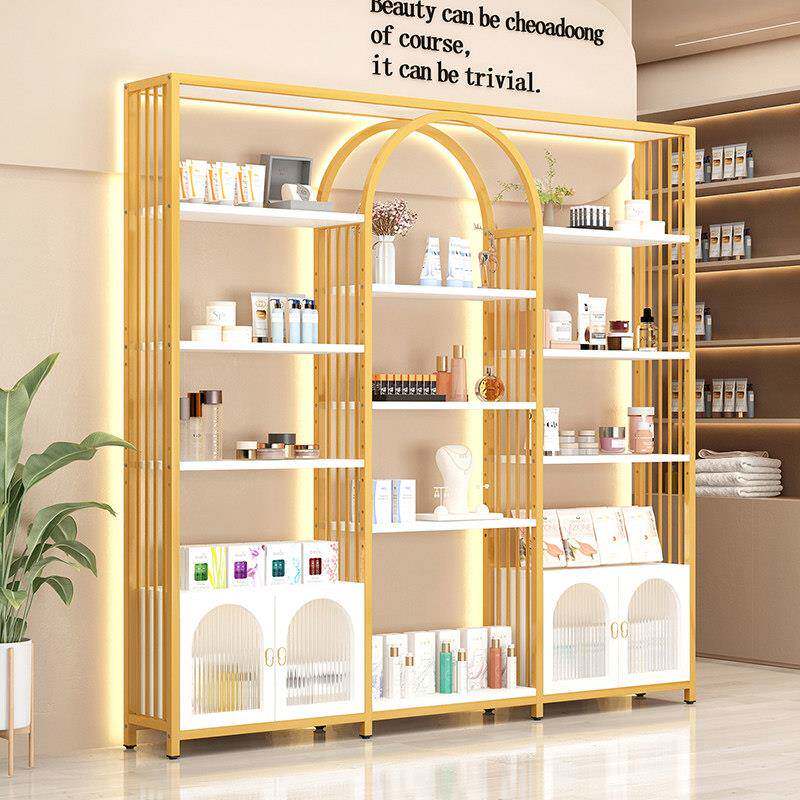 美容院柜子展示柜化妆品展示架超市商用样品陈列架子模型摆件展柜