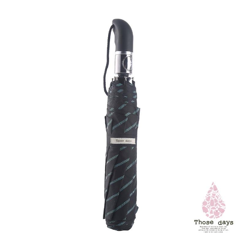 正品日本Tose days男大68cm超伞式面全自动三h折雨伞条纹纯色商务