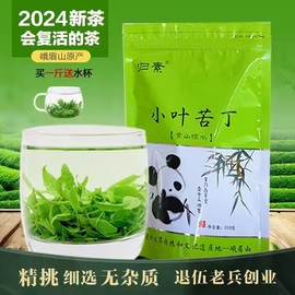 峨眉山小叶苦丁青山绿水茶叶绿茶2024新茶野生非特级无油发酵