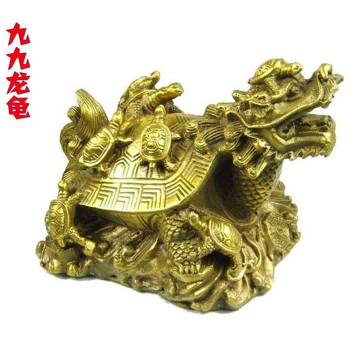 厂家直销纯铜龙龟摆件九九龙龟九九归一铜龙龟家居客厅工艺品
