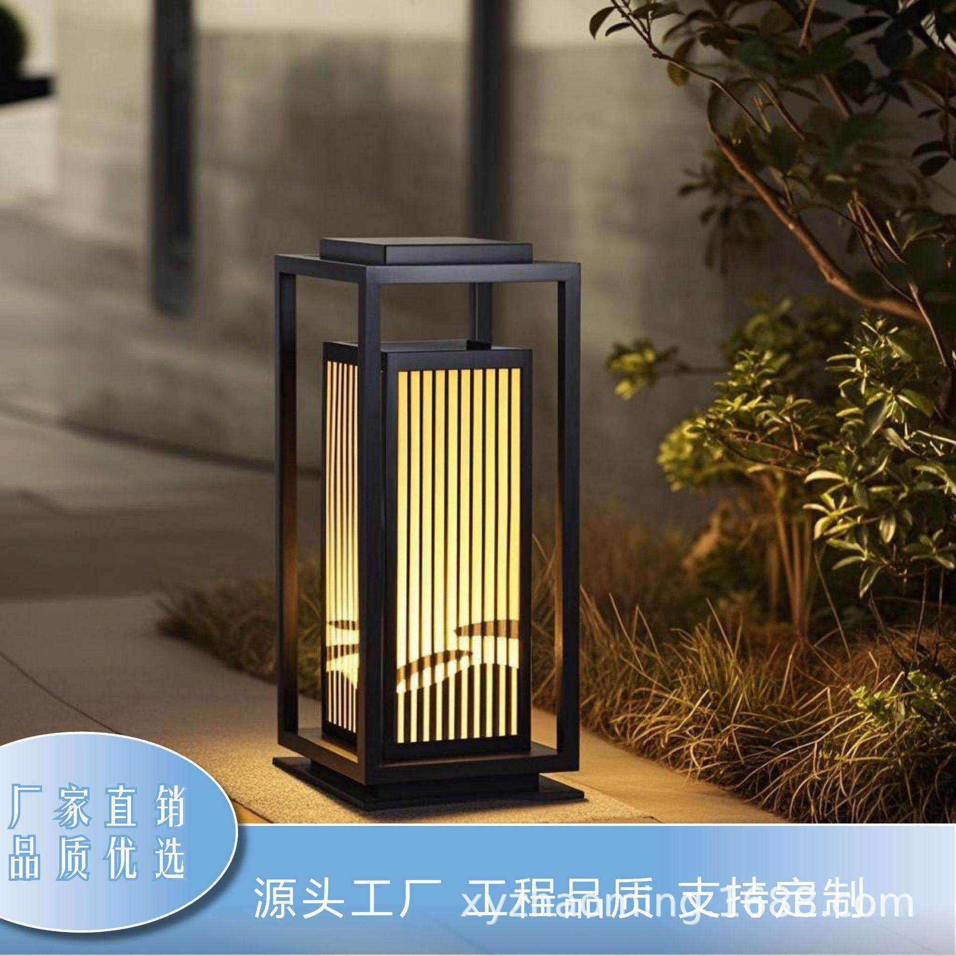 户外仿云石LED新中式草坪柱头灯别墅公园庭院墙柱装饰景观灯