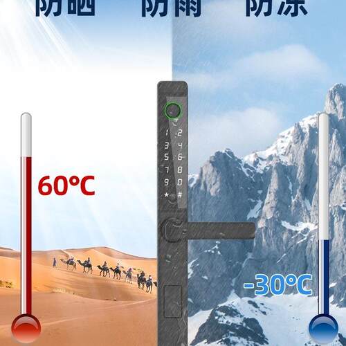 铝断桥合智能锁外户庭院门F9-H防水密码锁窄边门指纹锁铝金门电子