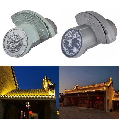 LED9W金黄光瓦头瓦楞灯双面发光前面3W后面6W凉亭庙宇古建琉璃瓦