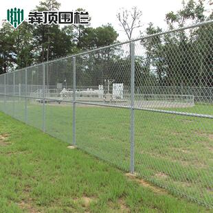 外贸勾花网镀锌铁丝网菱形编织网球场临时护栏网chainlinkfence