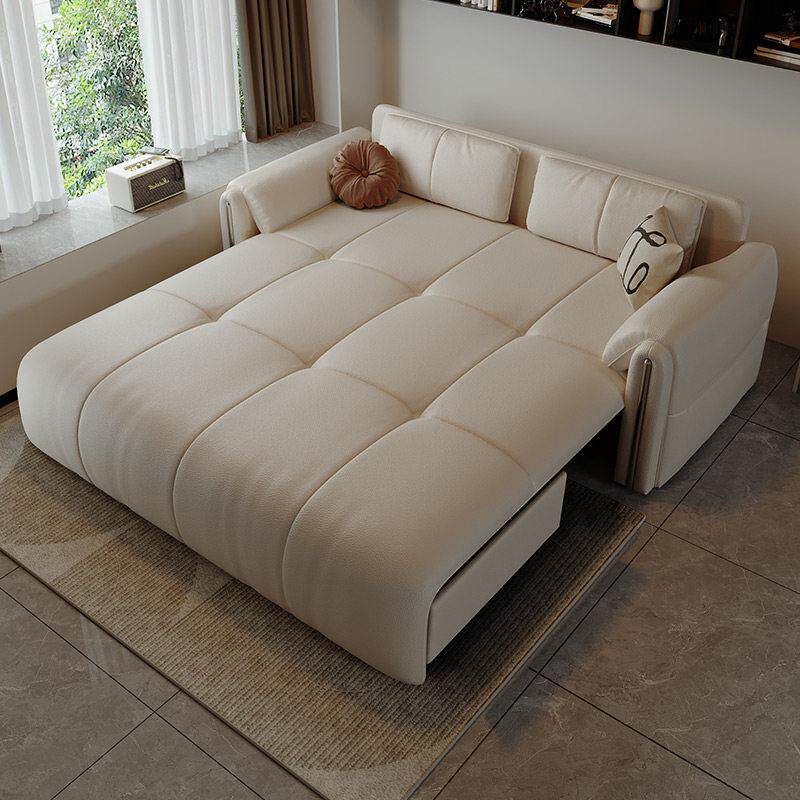 意式极简猫爪皮沙发床智能电动多功能储物单双人客厅网红款小户型