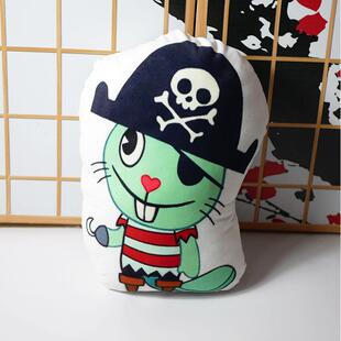 高档H仔TF欢乐树朋友抱枕军周人微笑傻鹿糖果拖鞋毛绒抱枕公动漫