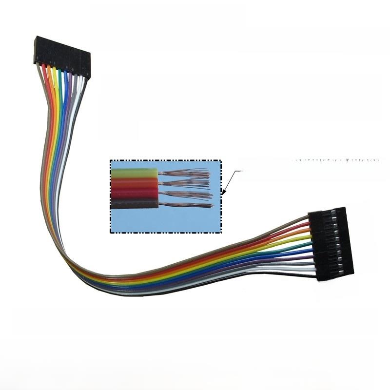 杜邦彩色电缆2.54单排母对母2P3P4P5P6P7P8P9P10P12P16P20P长度可