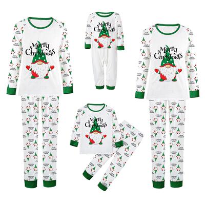 Parent child set, elderly printed parents' sleeves, long