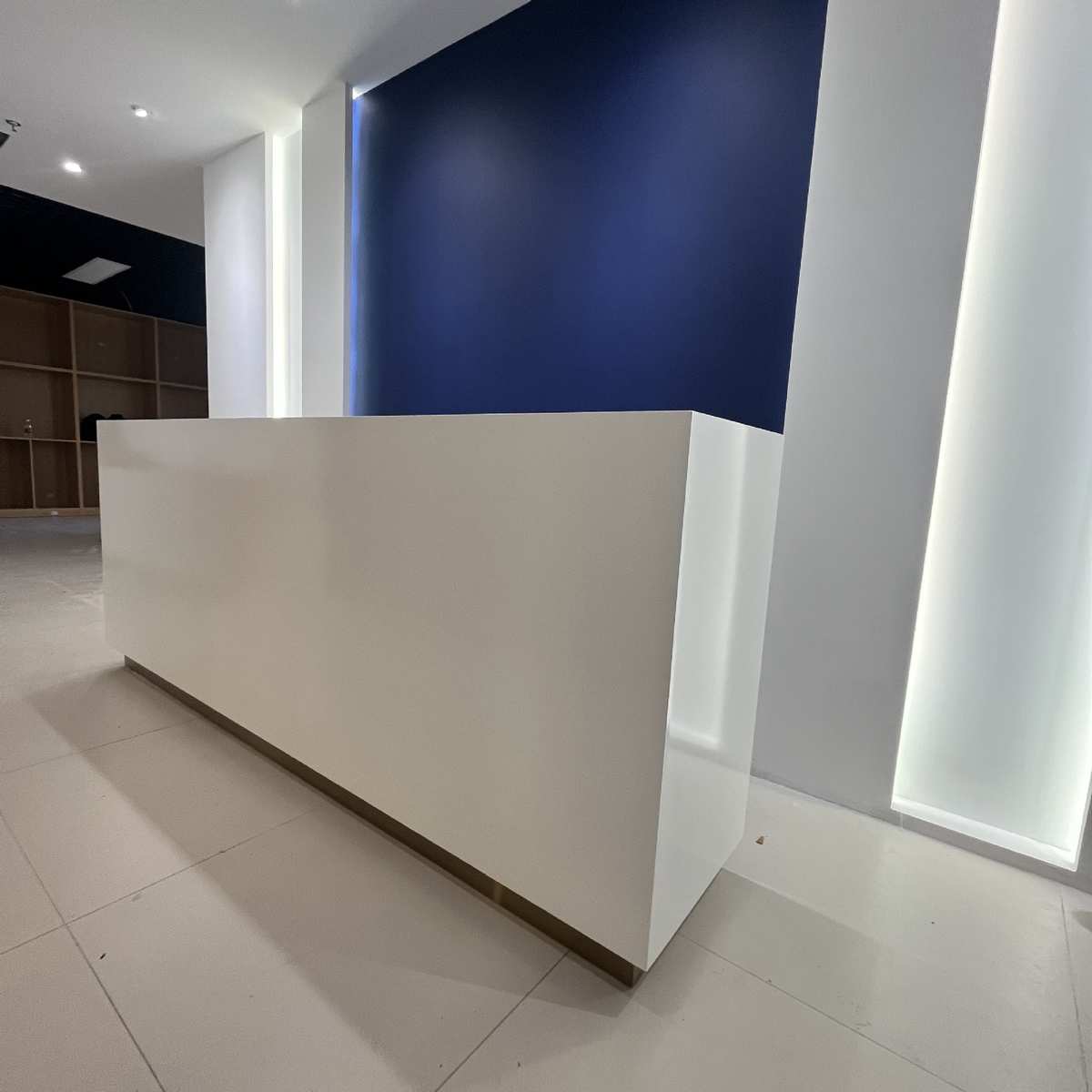 木制烤漆吧台异形吧台现代简约转角收银台美容院前台公司接待台