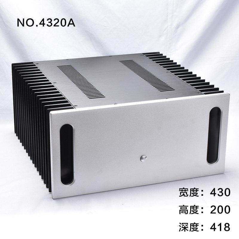 两侧散热器的大甲类功放机箱 4320 后级机箱 甲类纯后级机箱