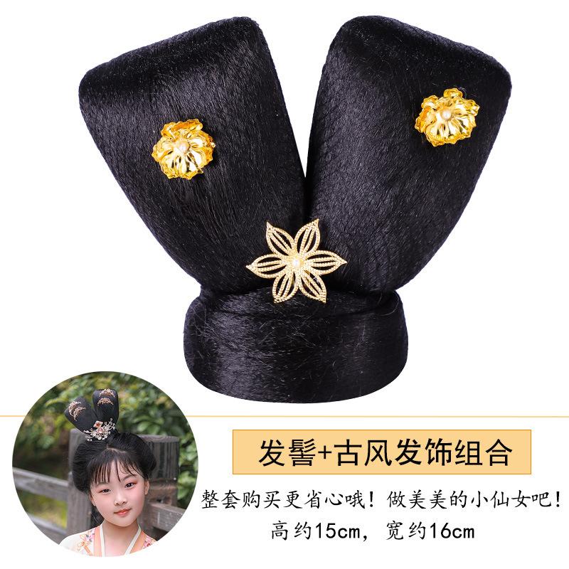 儿童古装宝宝汉服日常整顶假发