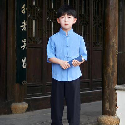 正品三月舞台装女旗童袍礼朗服汉服套装民国风学生装合唱诗诵古演