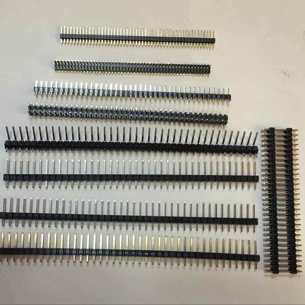 2.54mm单排排针10P，针长15m4m加长排排母1针×40PVBG直插*DIP热