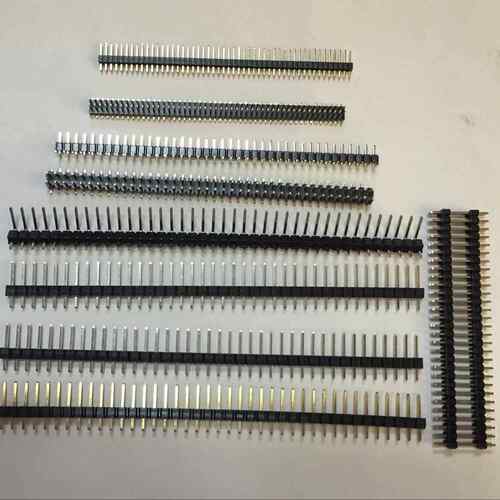 2长.54mm单排排针1*40P，针1mm加长排针D排母51×40P 直插INWQP