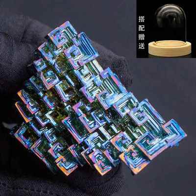 正品铋晶体金属铋礼结晶化学元素收新藏石标本原石创意物全矿饰品